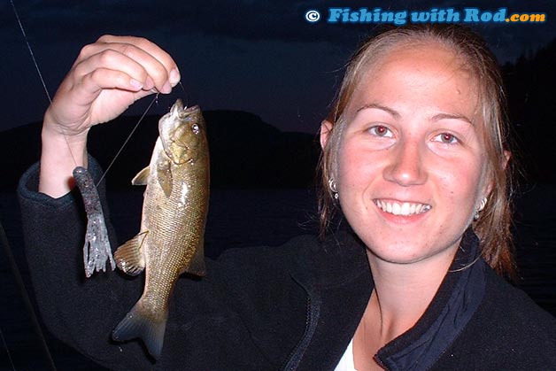 Nina's tiny smallmouth bass