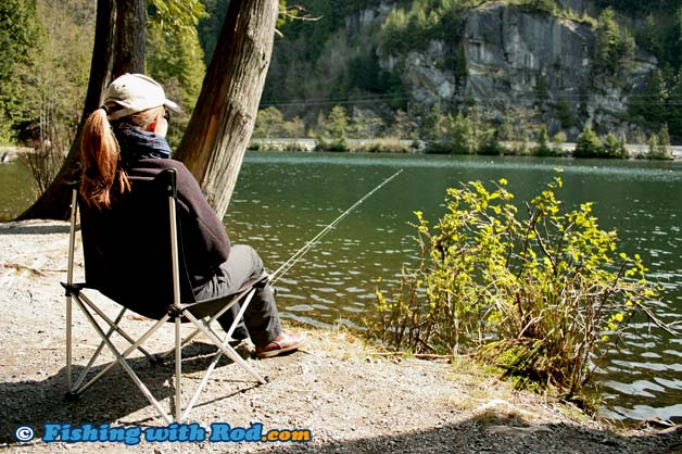 Trout fishing at Browning Lake Squamish